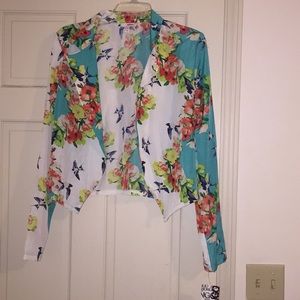 Floral print blazer NWT
